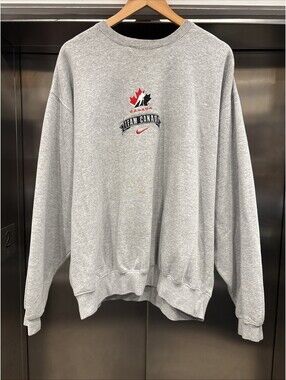 Vintage 00’s Grey Nike Team Canada Hockey Crewneck Sz L
